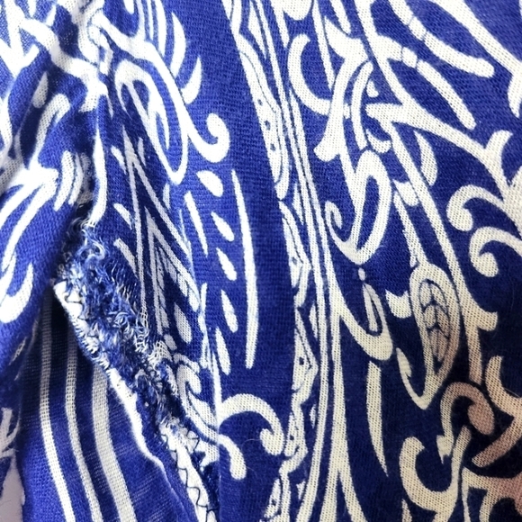 VINTAGE BLUE LIFE Boho Bell Sleeves 100% COTTON TOP SIZE M - Picture 9 of 10